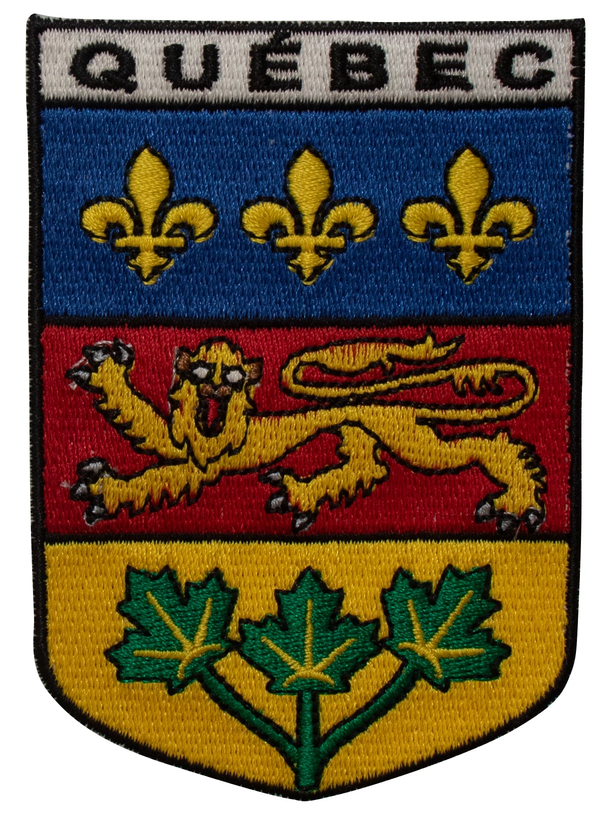 Écusson brodé thermocollant avec écusson du Québec