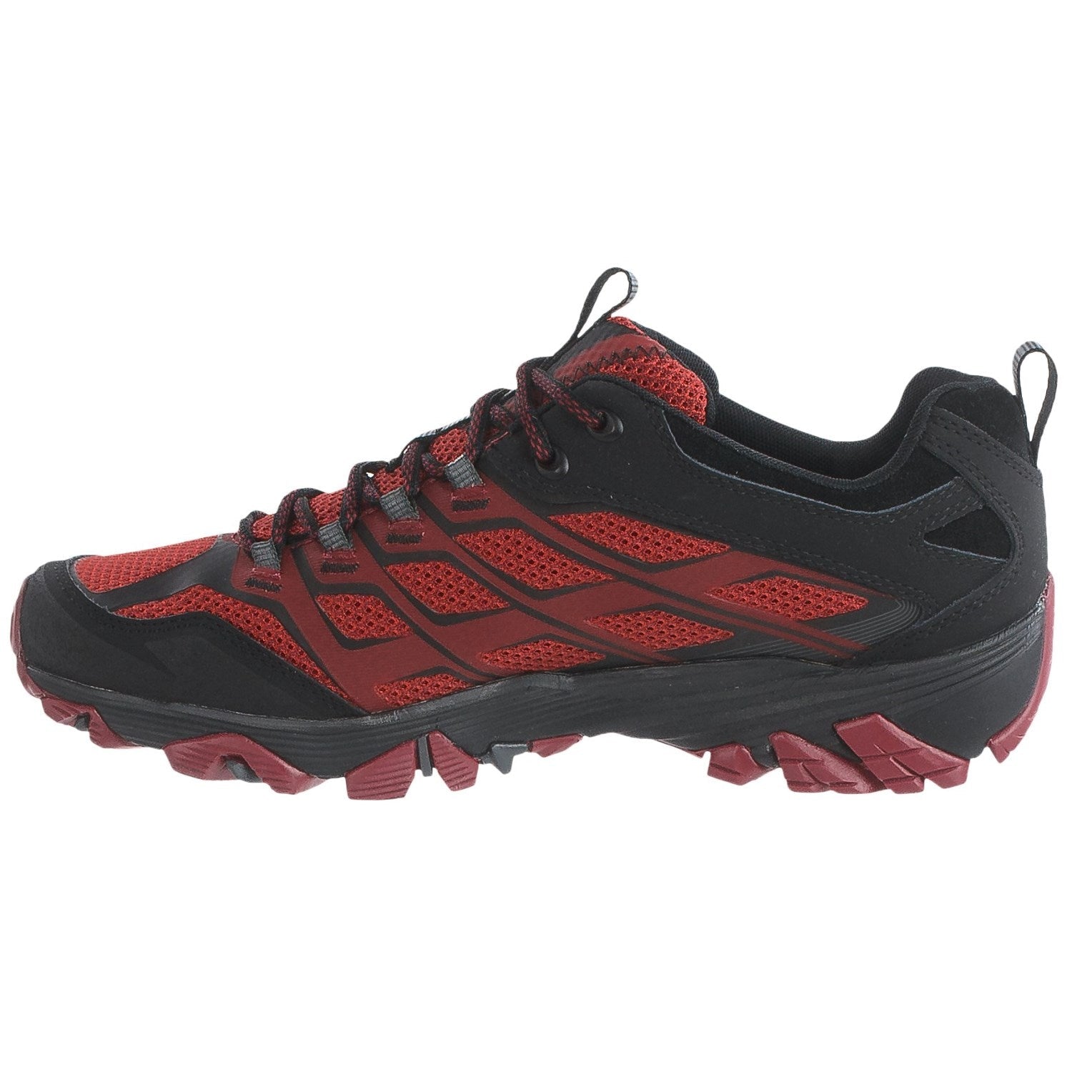 Chaussures de randonnée imperméables Merrell Moab FST pour homme, bordeaux/noir