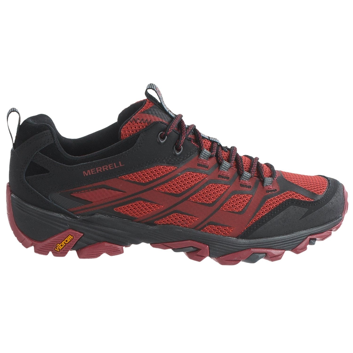 Chaussures de randonnée imperméables Merrell Moab FST pour homme, bordeaux/noir
