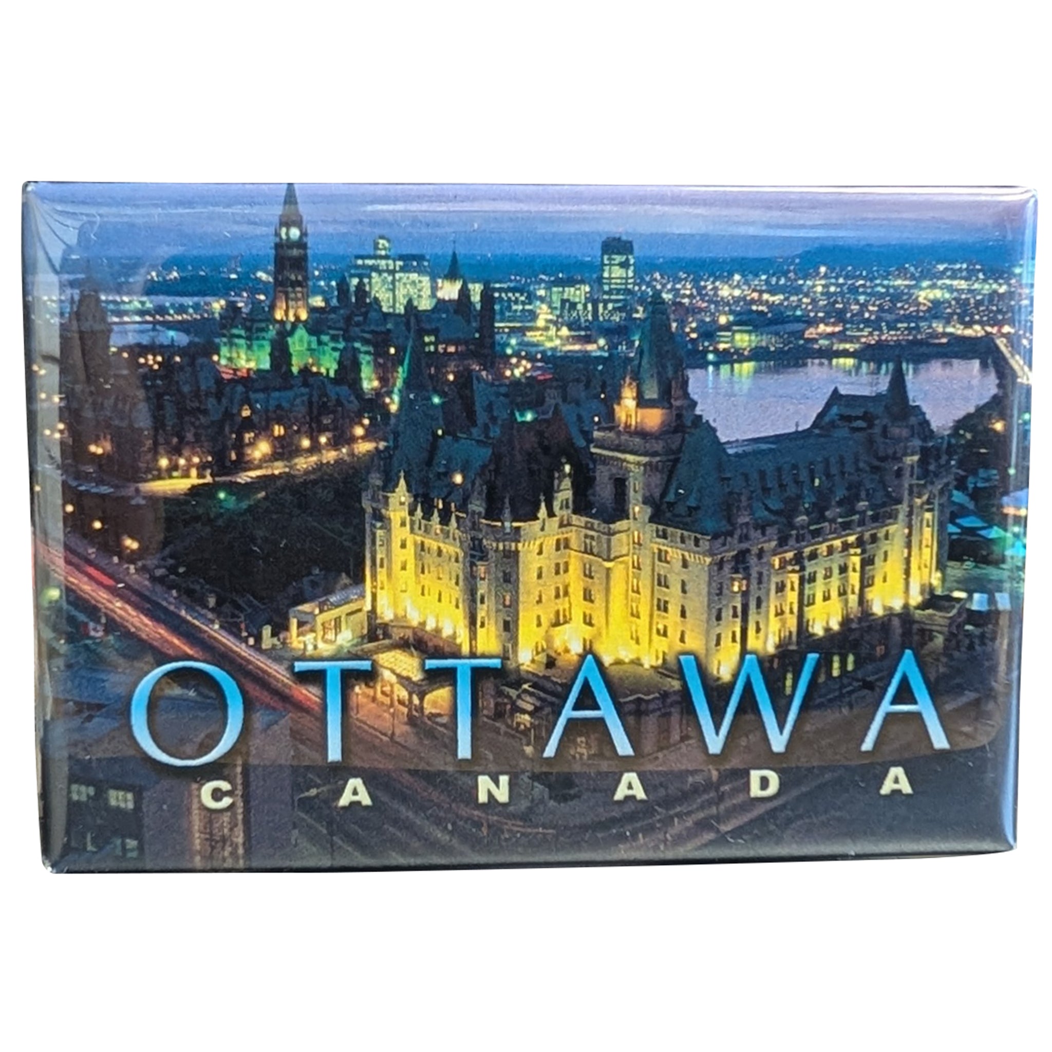 Photo Magnet Aerial-Parliament Building - Night - 2 x 3”
