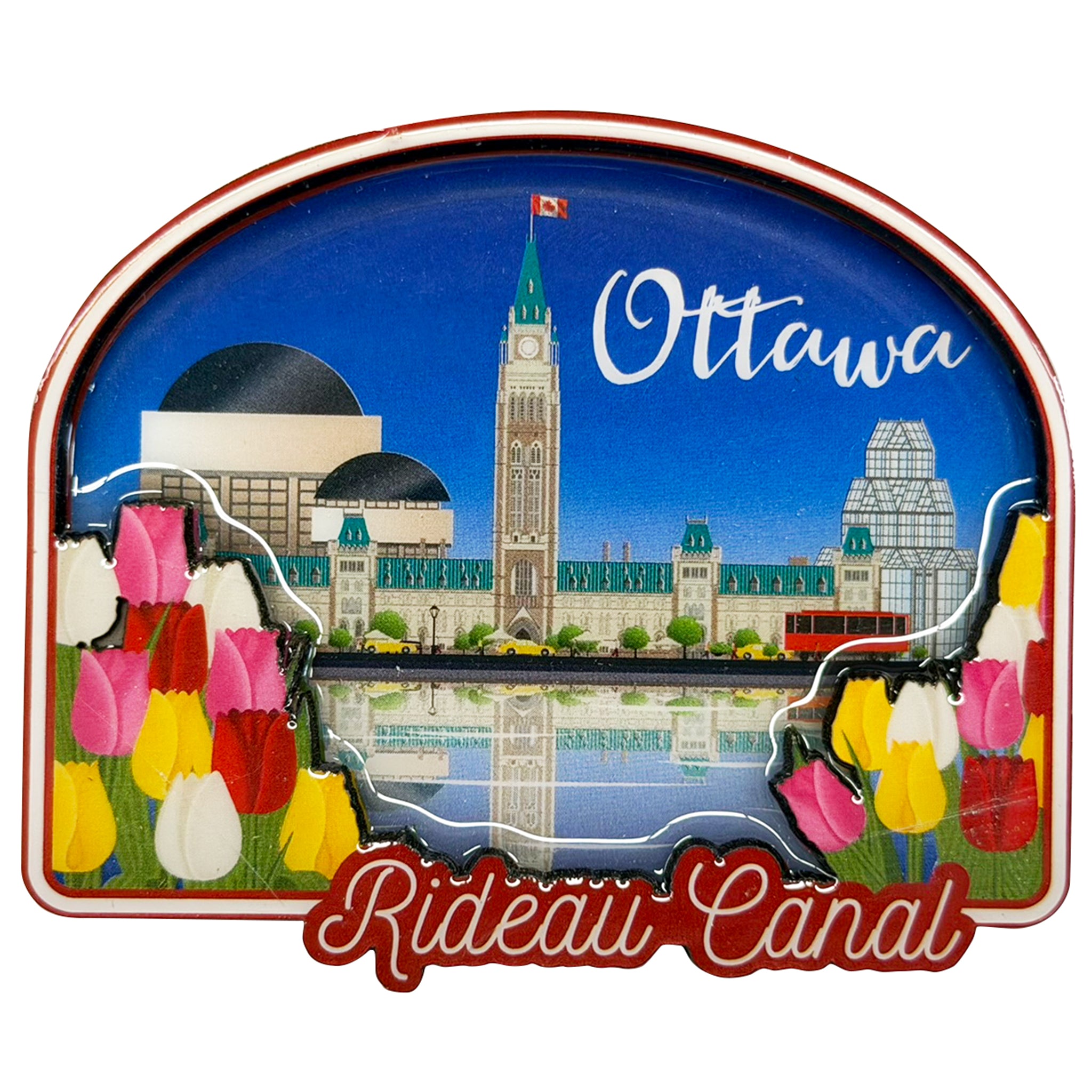 Magnet, Ottawa, Canada, Tulips. Rideau Canal