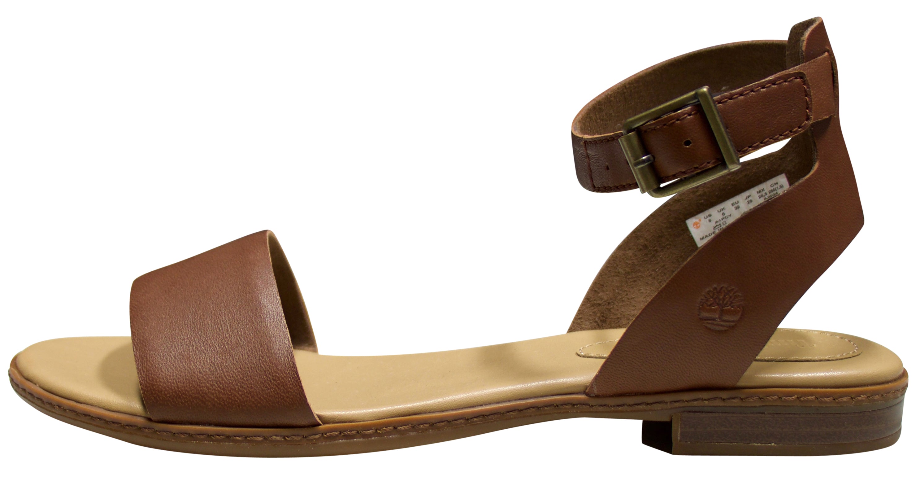 Timberland Women's Cherrybrook Sandal Brown Full-Grain