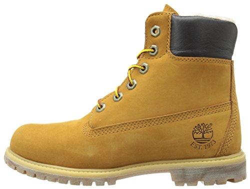 Bottes d'hiver imperméables Timberland 15 cm pour homme, doublure polaire de qualité supérieure, en nubuck blé