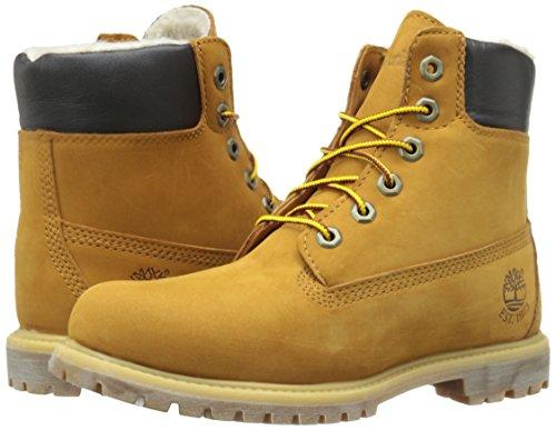 Bottes d'hiver imperméables Timberland 15 cm pour homme, doublure polaire de qualité supérieure, en nubuck blé