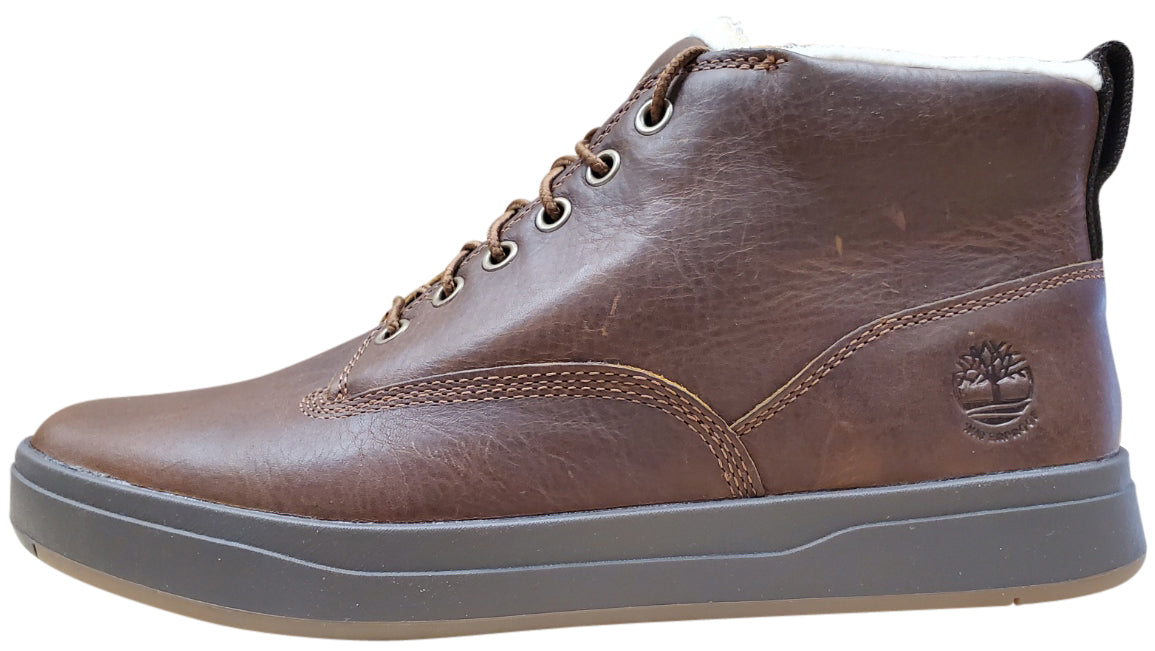 Timberland MEN'S DAVIS SQUARE WATERPROOF Worm Lined CHUKKAS Rust Full-Grain