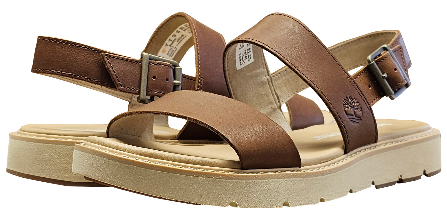Timberland Women's Bailey Park Sandal Medium Brown Full-Grain