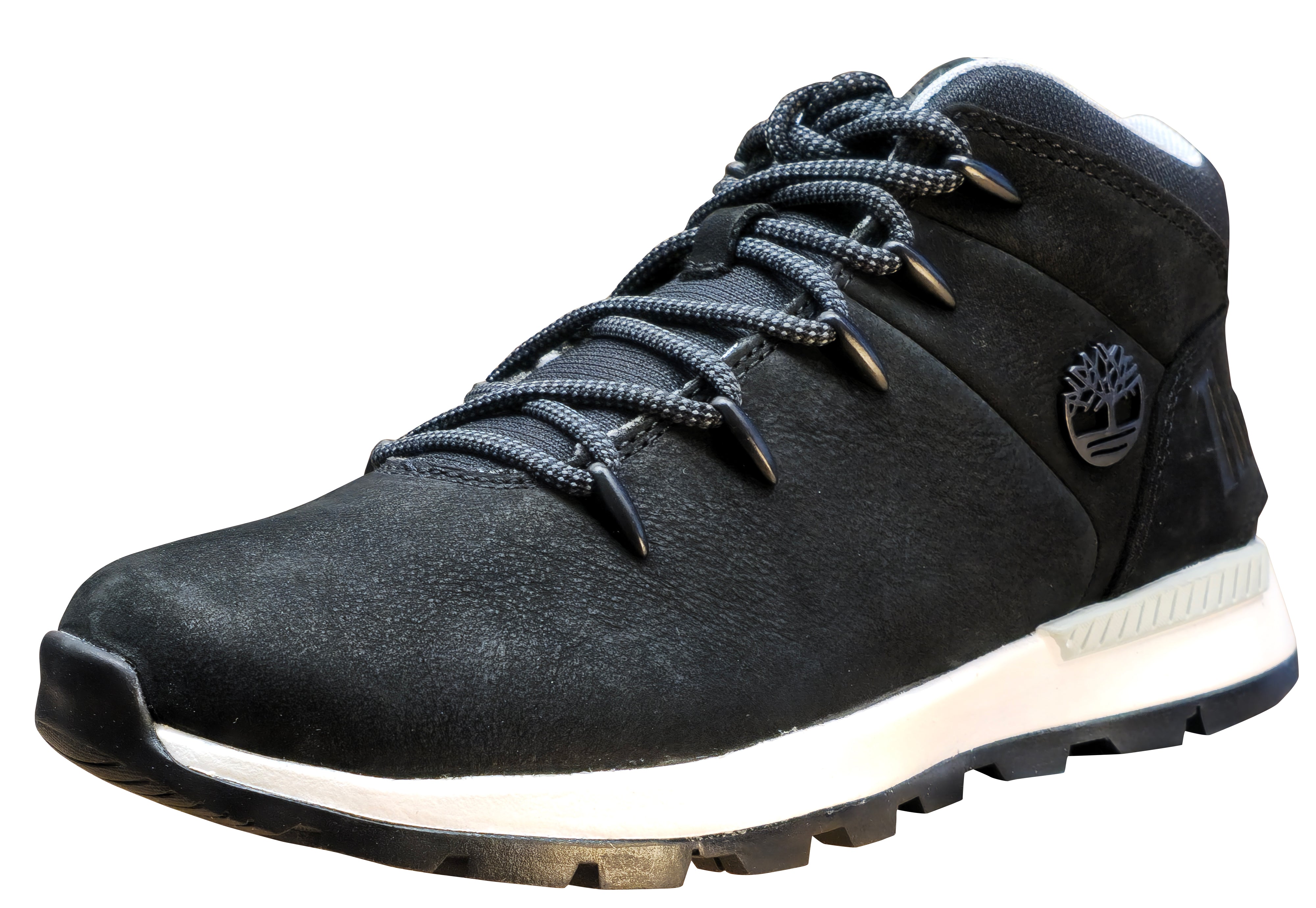 Timberland WOMEN'S SPRINT TREKKER Mid Lifestyle Hiker Boots Black Nubuck