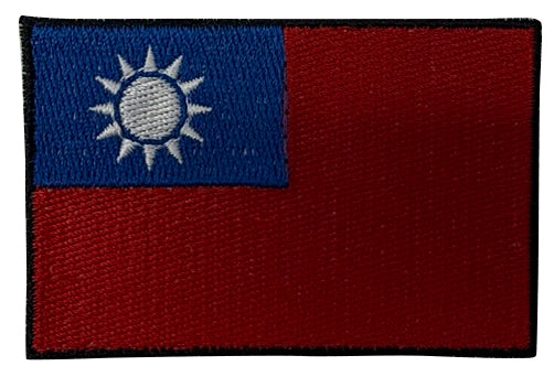 Écusson brodé thermocollant du drapeau de Taïwan