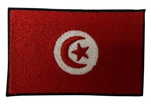 Tunisia Iron On Embroidery Flag Patch