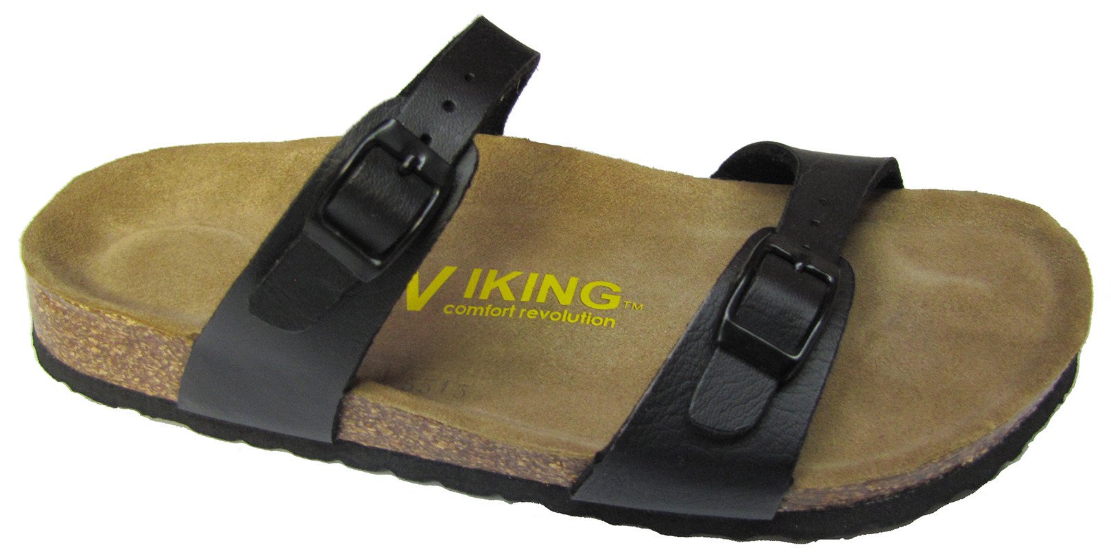 Viking Two Strap Slide-Brama Sandals Black