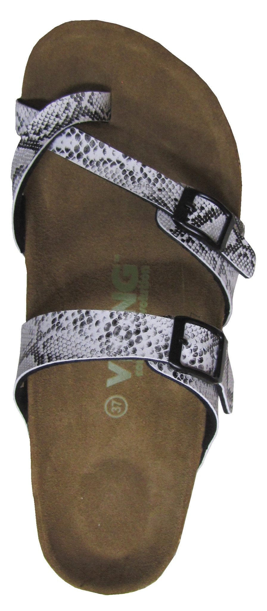 Two Buckle Slide with Toe Strap-Brama Snake