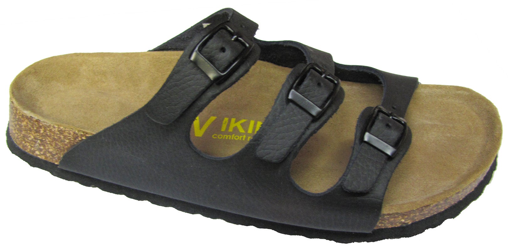 Three Buckle Slide Brama - LDS Leather Black