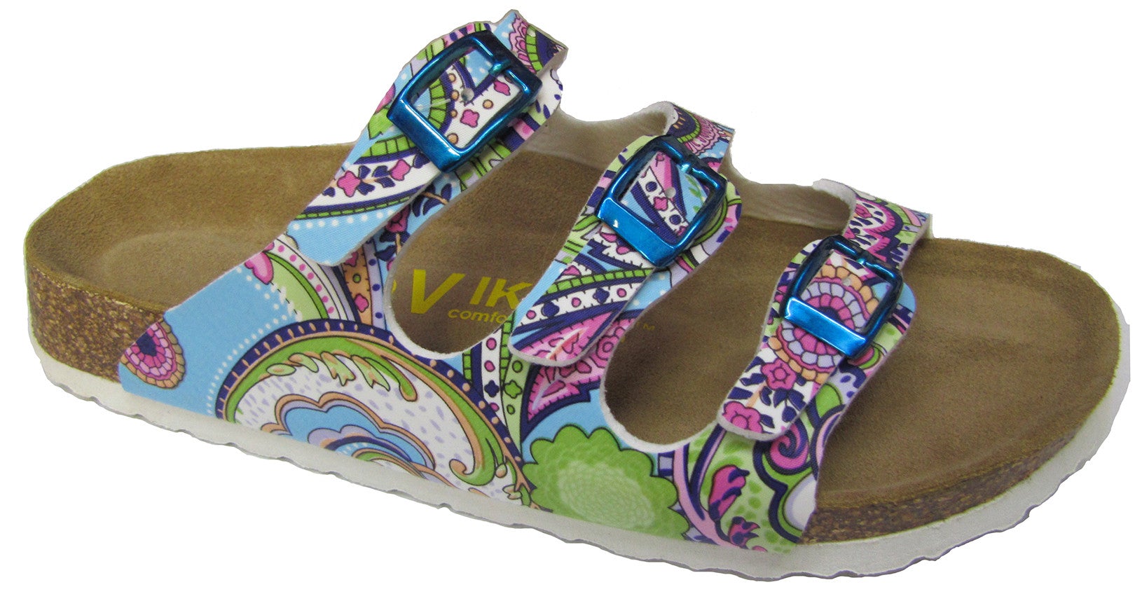 Three Buckle Slide - Brama Paisley Print