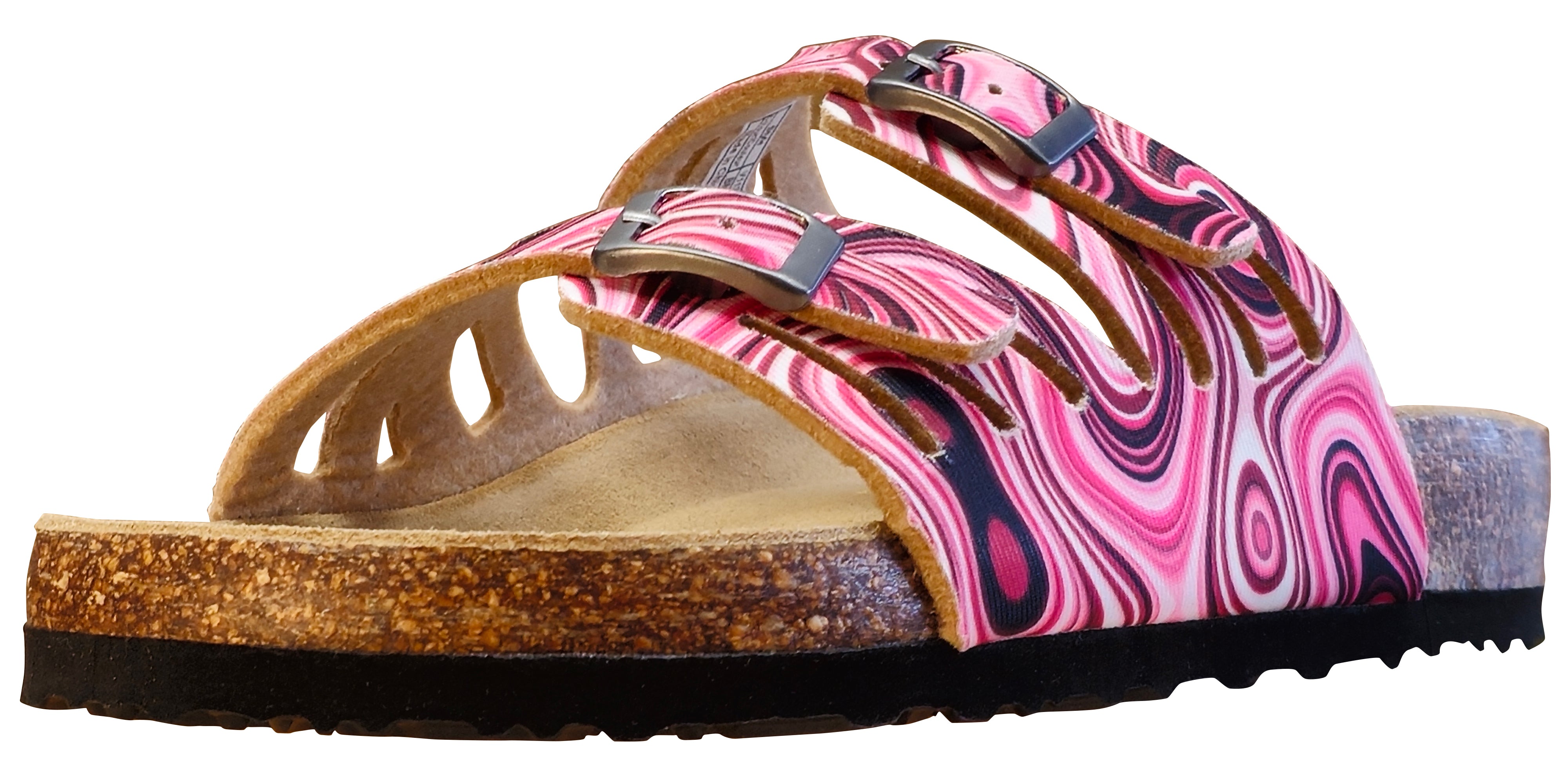 Viking Women's Whistler Two Buckle Cut Out Slide Sandal Berry Marble