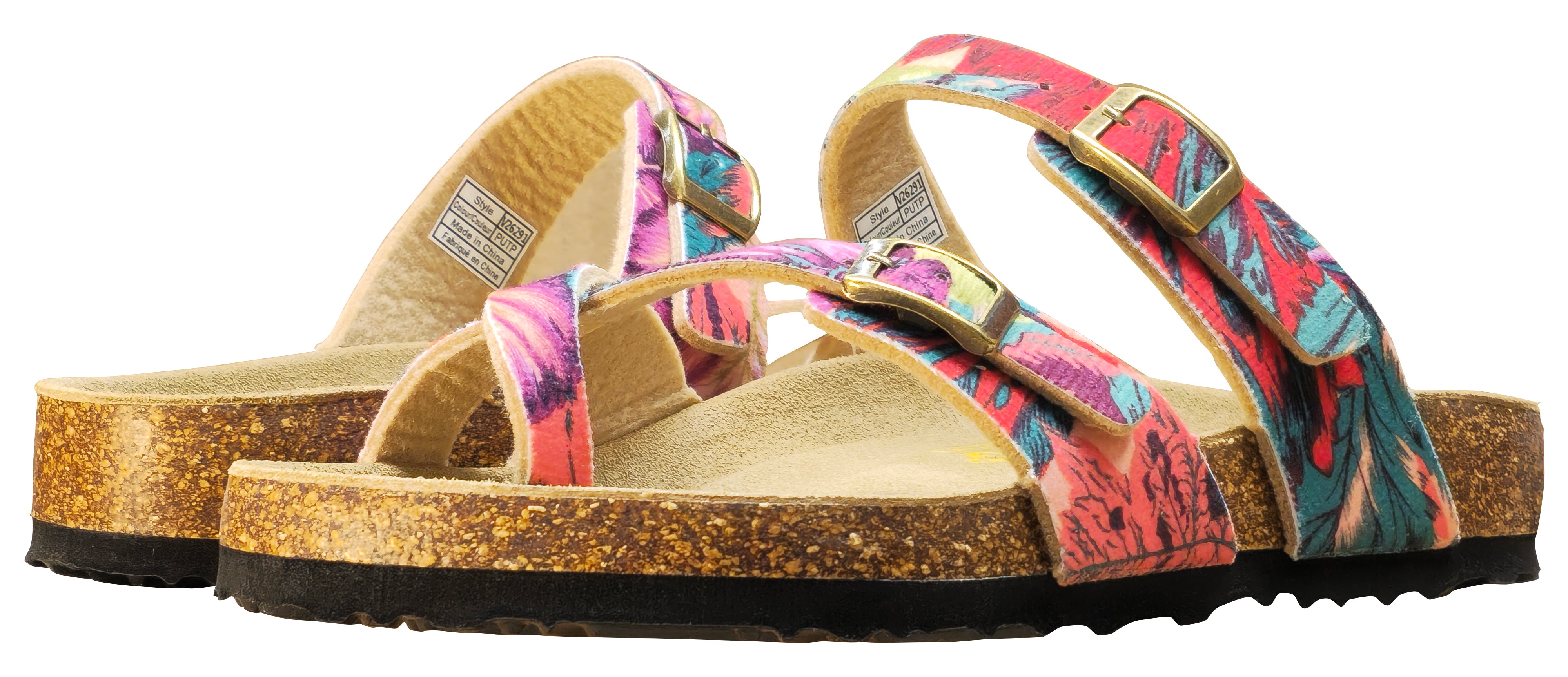 Sandale Viking Tofino pour femme, motif tropical violet