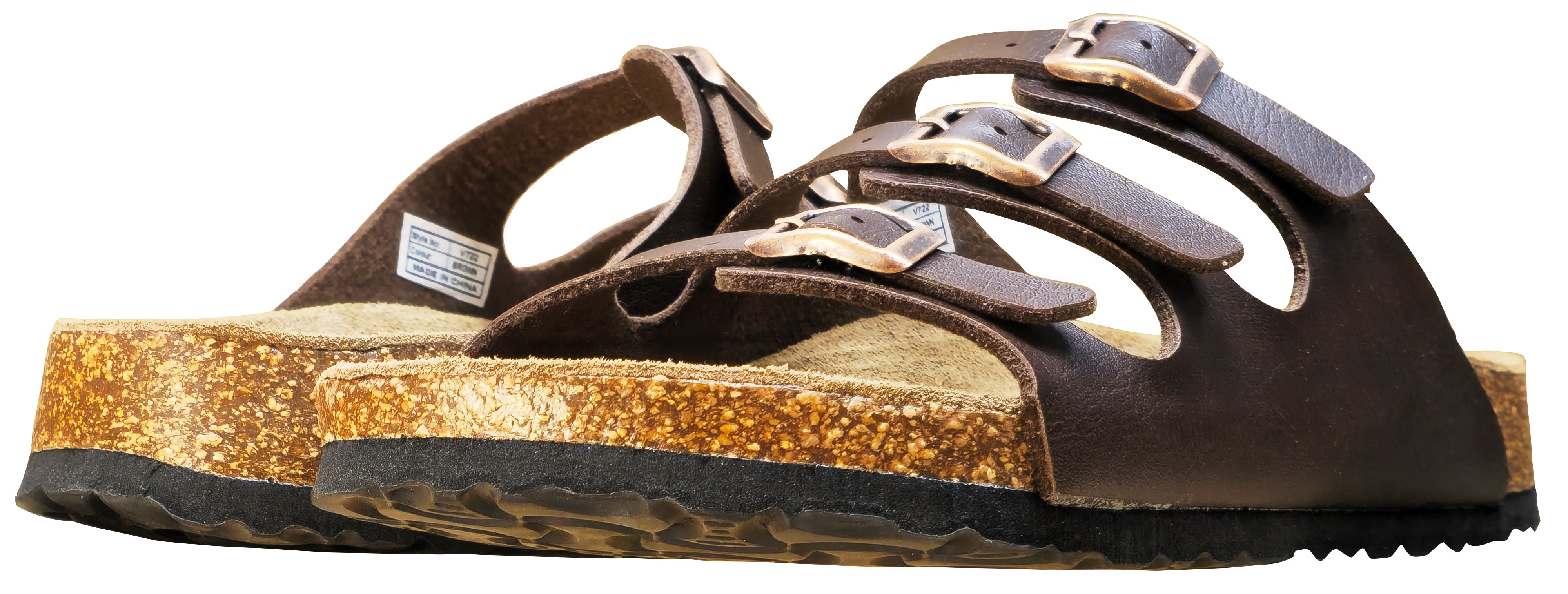 Viking Banff Three Buckle Slide Sandal Brown