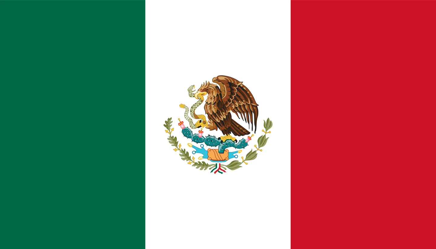 Mexico 100% Polyester Flag 36"X60"