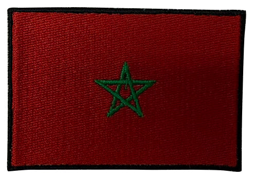 Morocco Iron On Embroidery Flag Patch