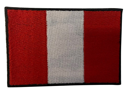 Patch brodé thermocollant du drapeau du Pérou