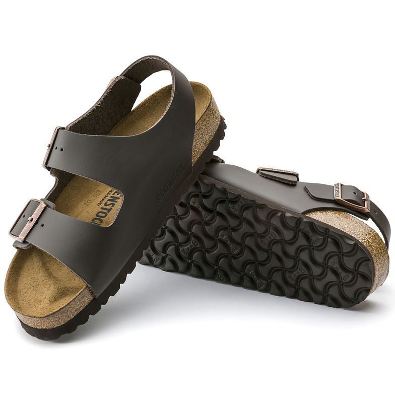 Birkenstock Milano, Dark Brown, Smooth Leather