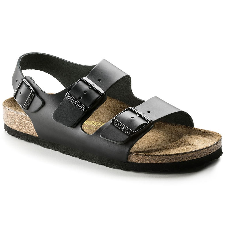 Birkenstock Milano, Black, Smooth Leather