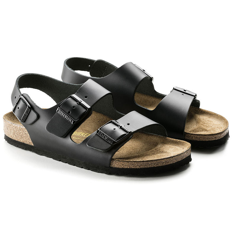 Birkenstock Milano, Black, Smooth Leather