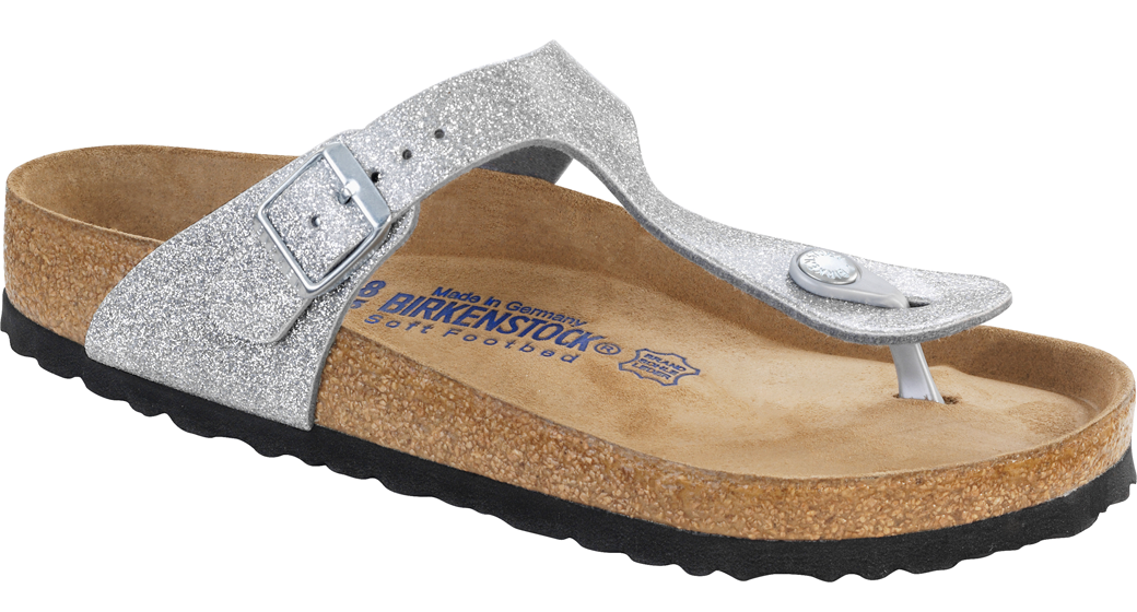 Birkenstock Gizeh, Soft Footbed, Birko-Flor Magic Galaxy Silver