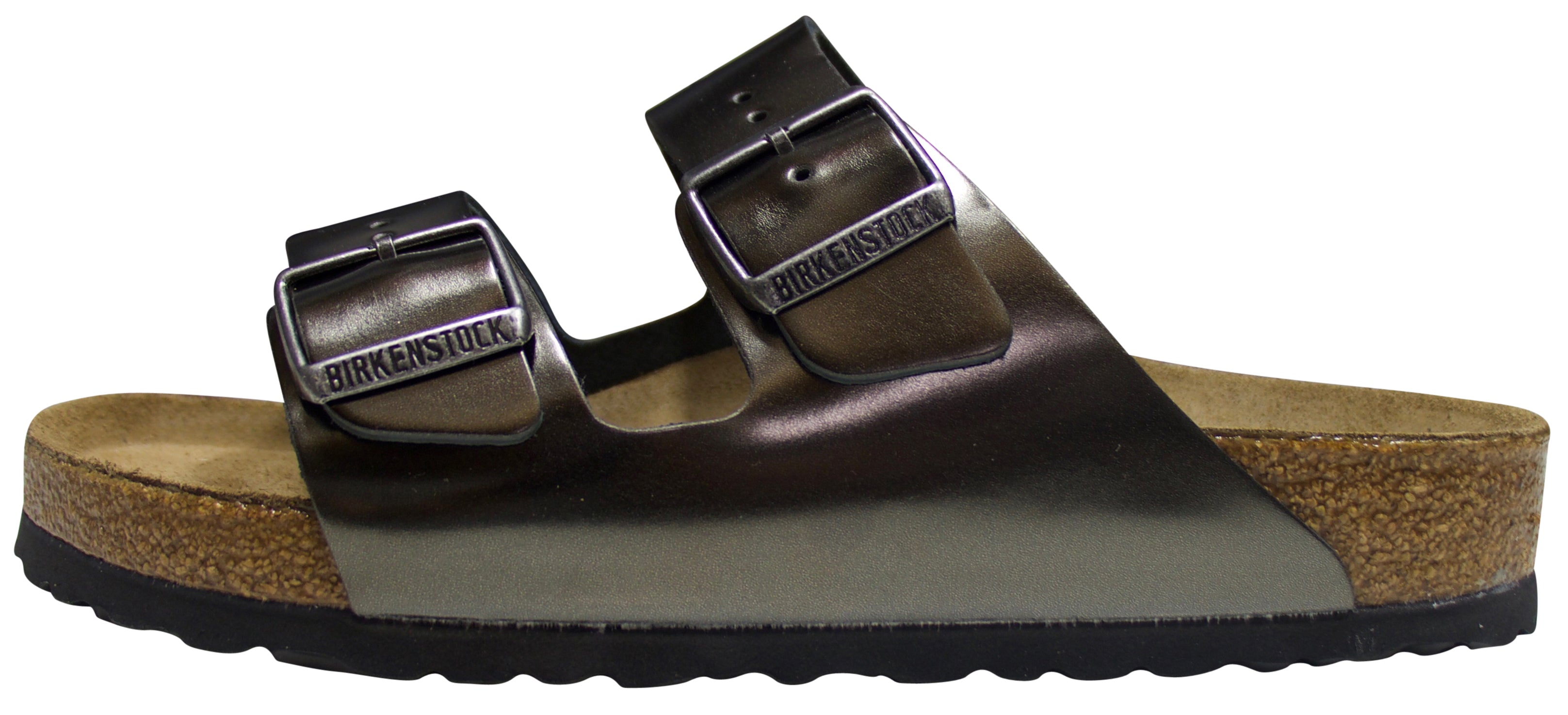 Birkenstock Arizona Soft Footbed, Metallic Anthracite, Leather