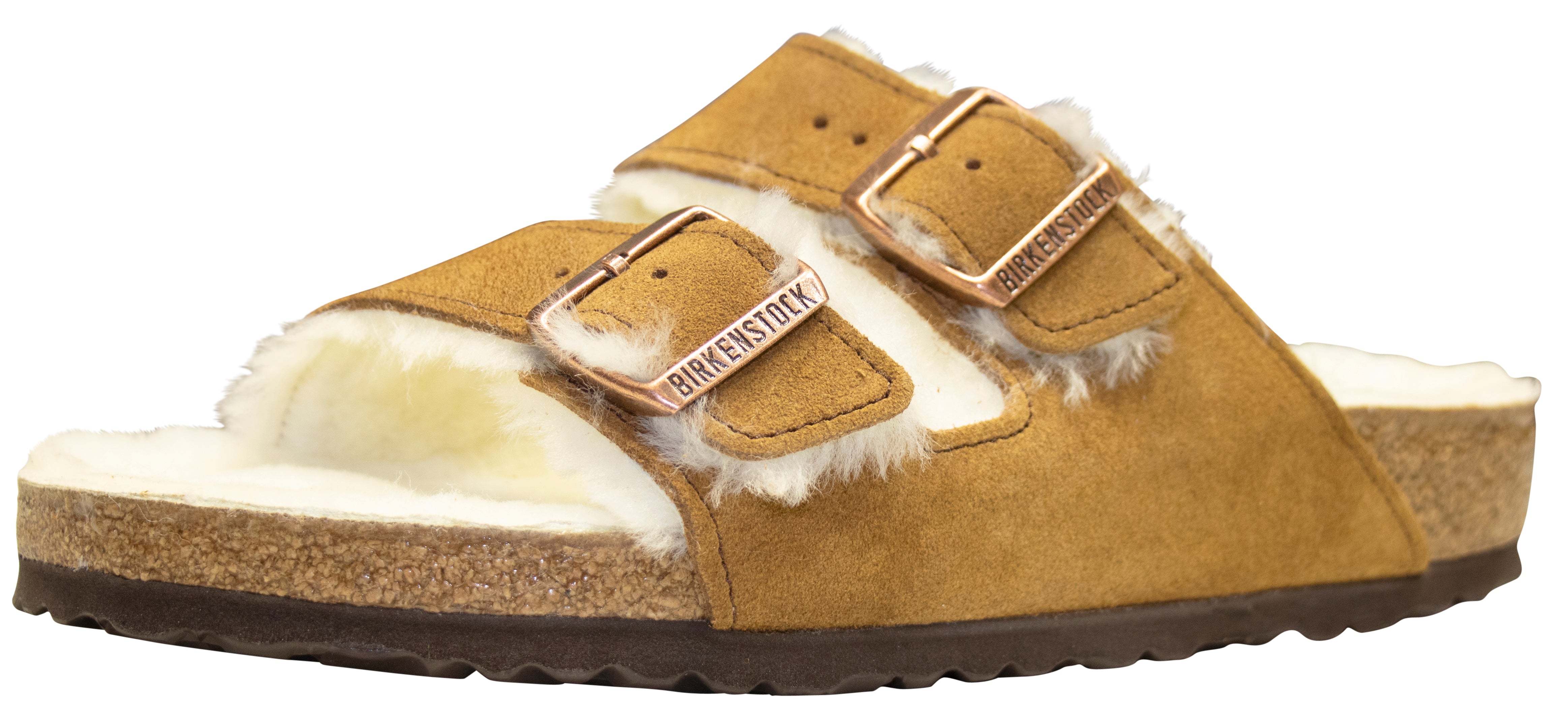 Birkenstock Arizona, Mink, Suede/Shearling