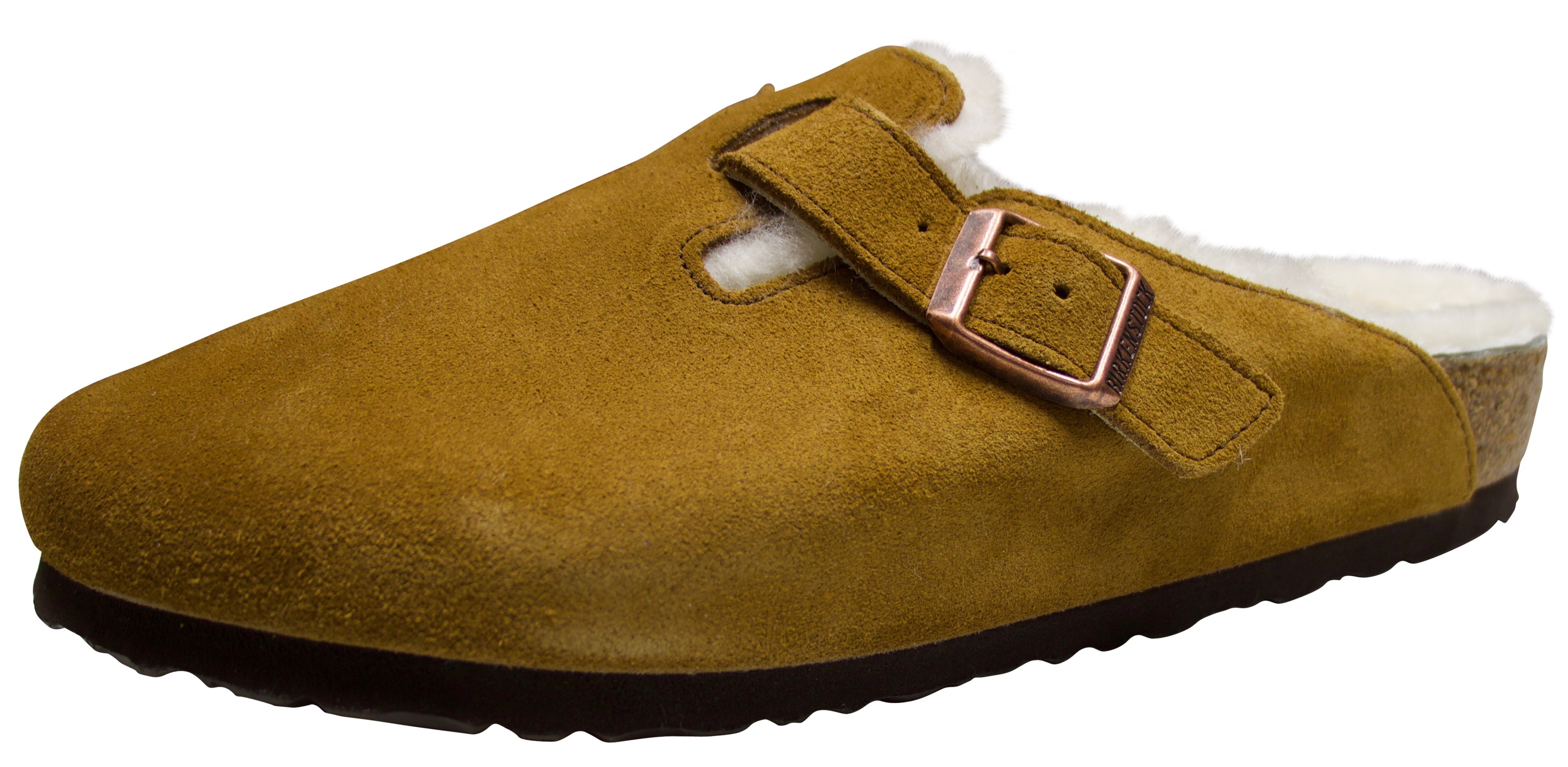 Birkenstock Boston, Mink, Suede/Shearling