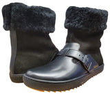 Birkenstock Stirling Shearling Lined Boot Black Leather Regular Width