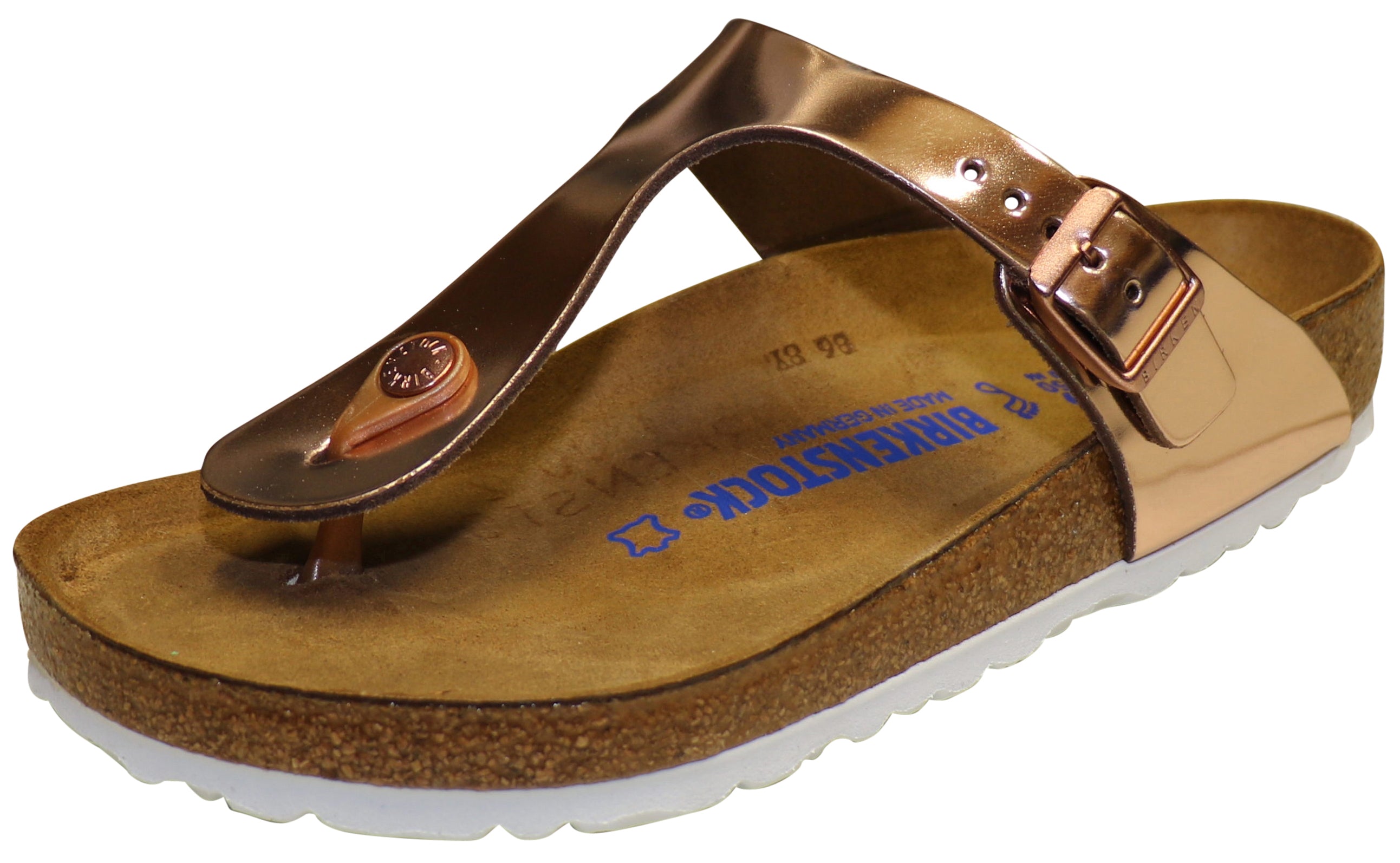 Birkenstock Gizeh, Soft Footbed, Metallic Copper, Leather