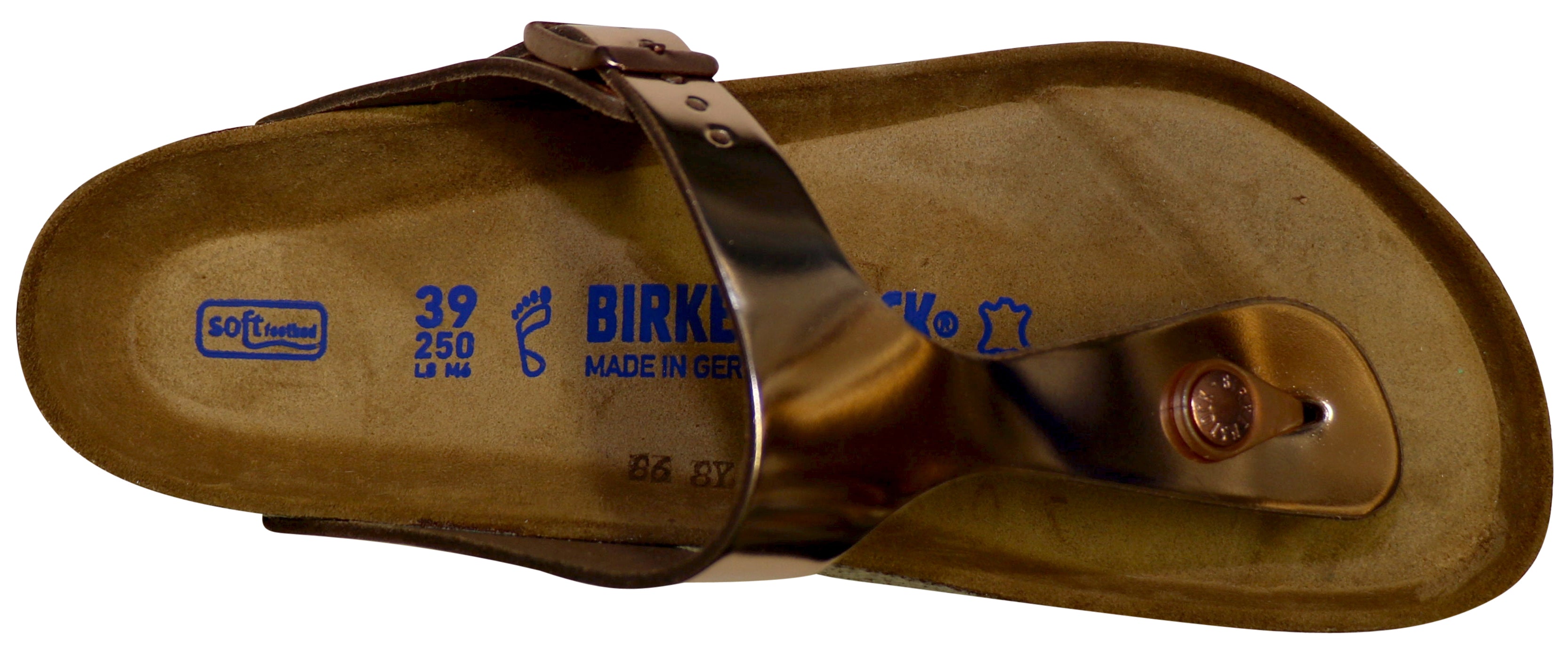 Birkenstock Gizeh, Soft Footbed, Metallic Copper, Leather