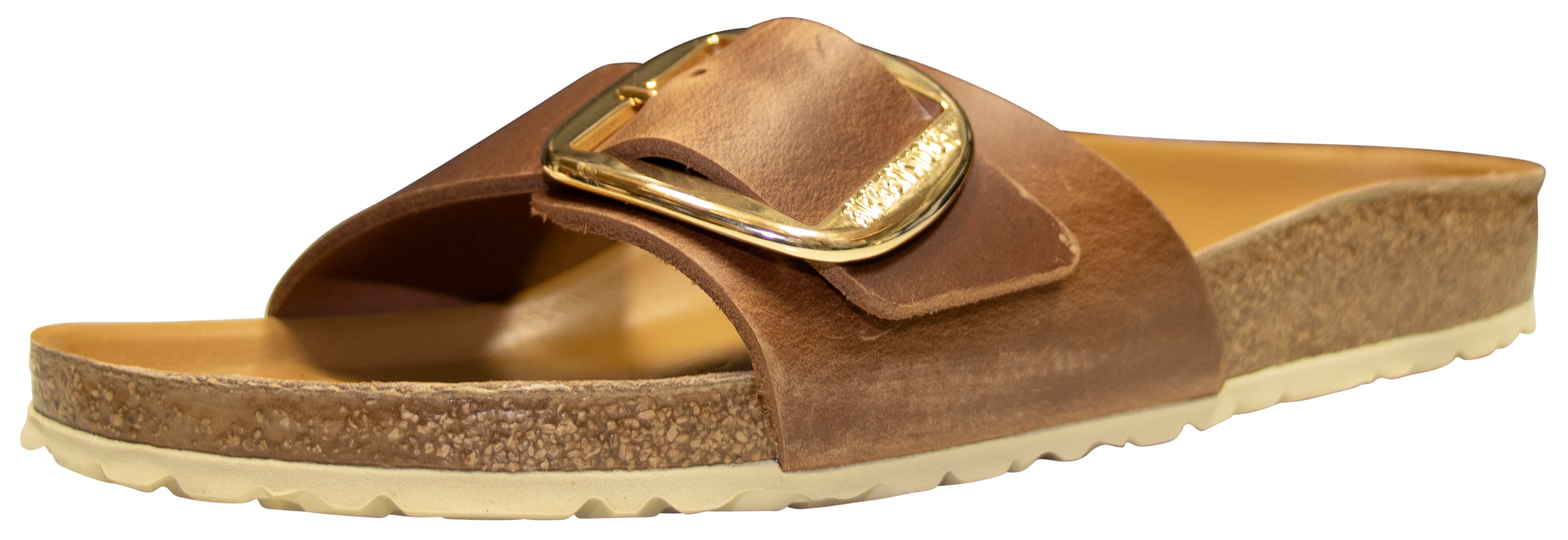 Birkenstock Madrid Big Buckle, Cognac, Oiled Leather