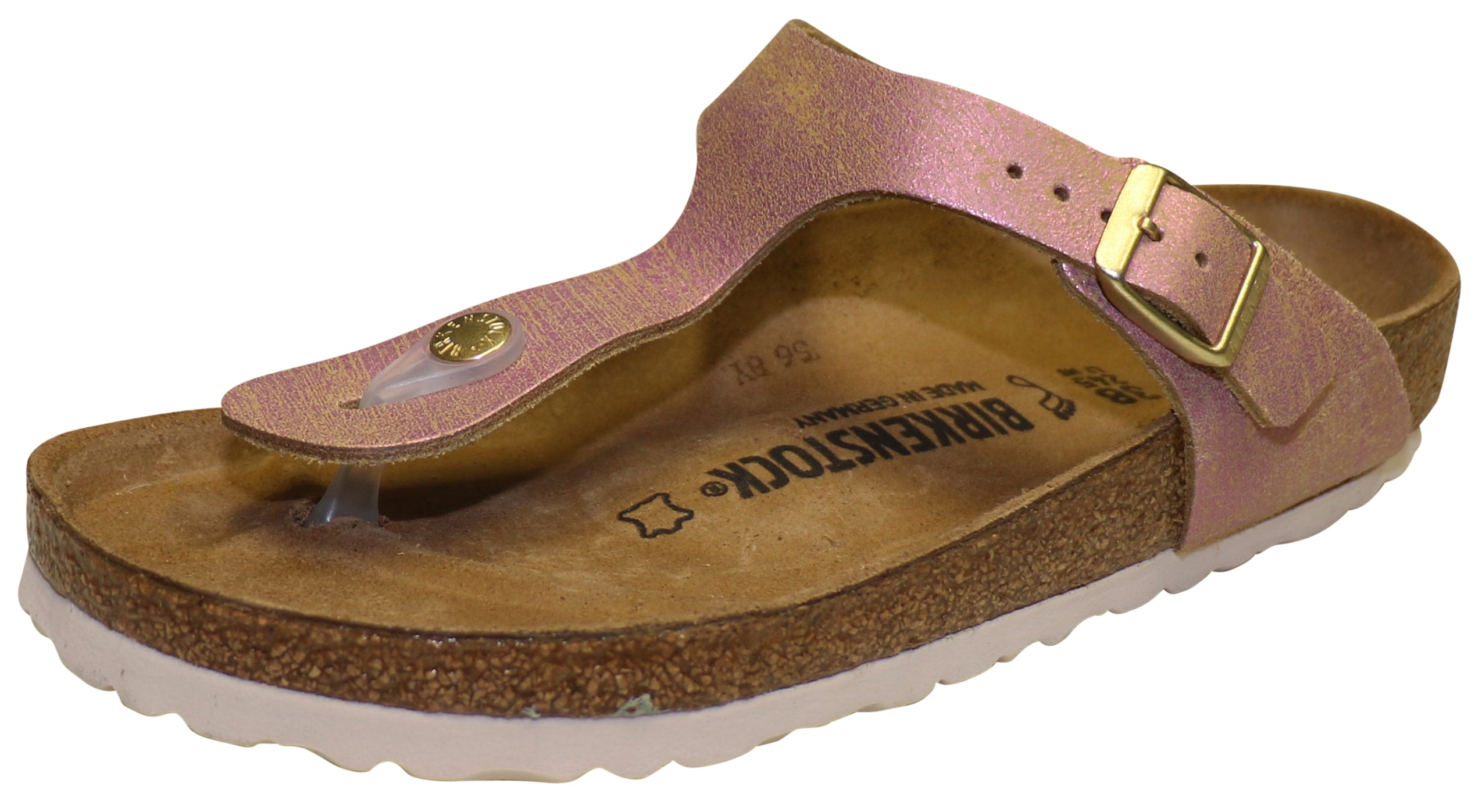 Birkenstock Gizeh, Washed Metallic Pink, Suede