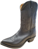 Boulet Men's, Cowboy toe, Heel, Leather Insole Boot Black