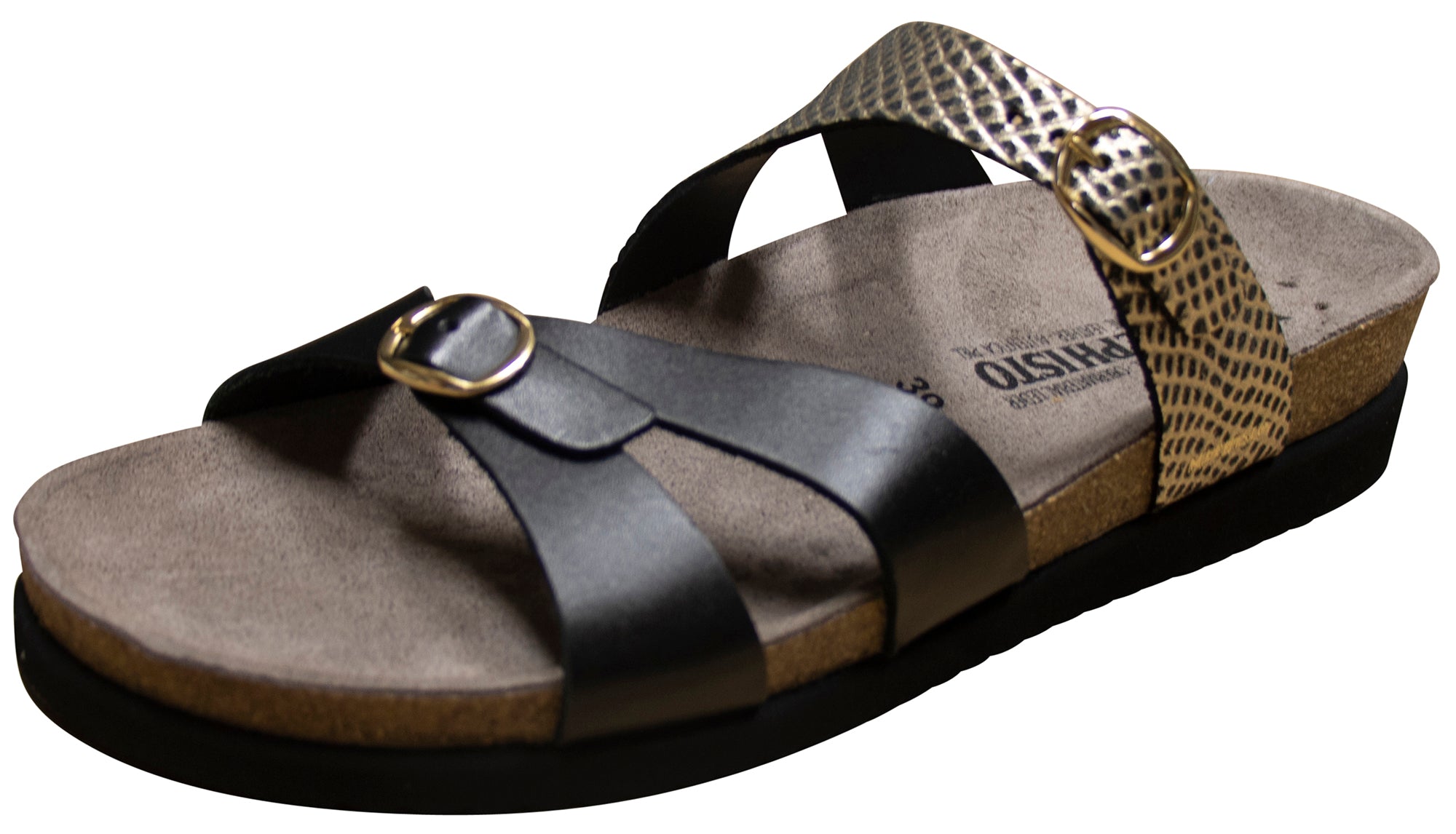 Mephisto Women's Hannel Sandal, Black Cuba