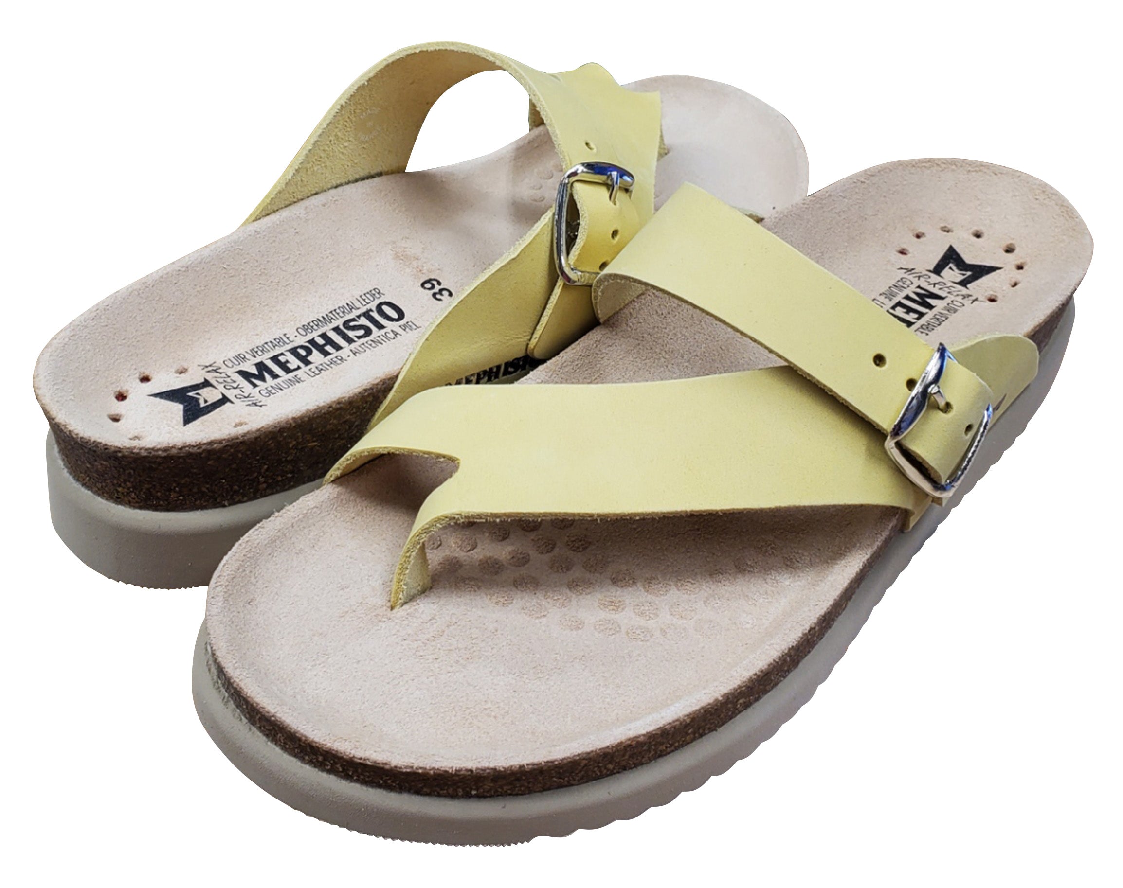 Mephisto Helen Sandal Yellow Sandalbuck