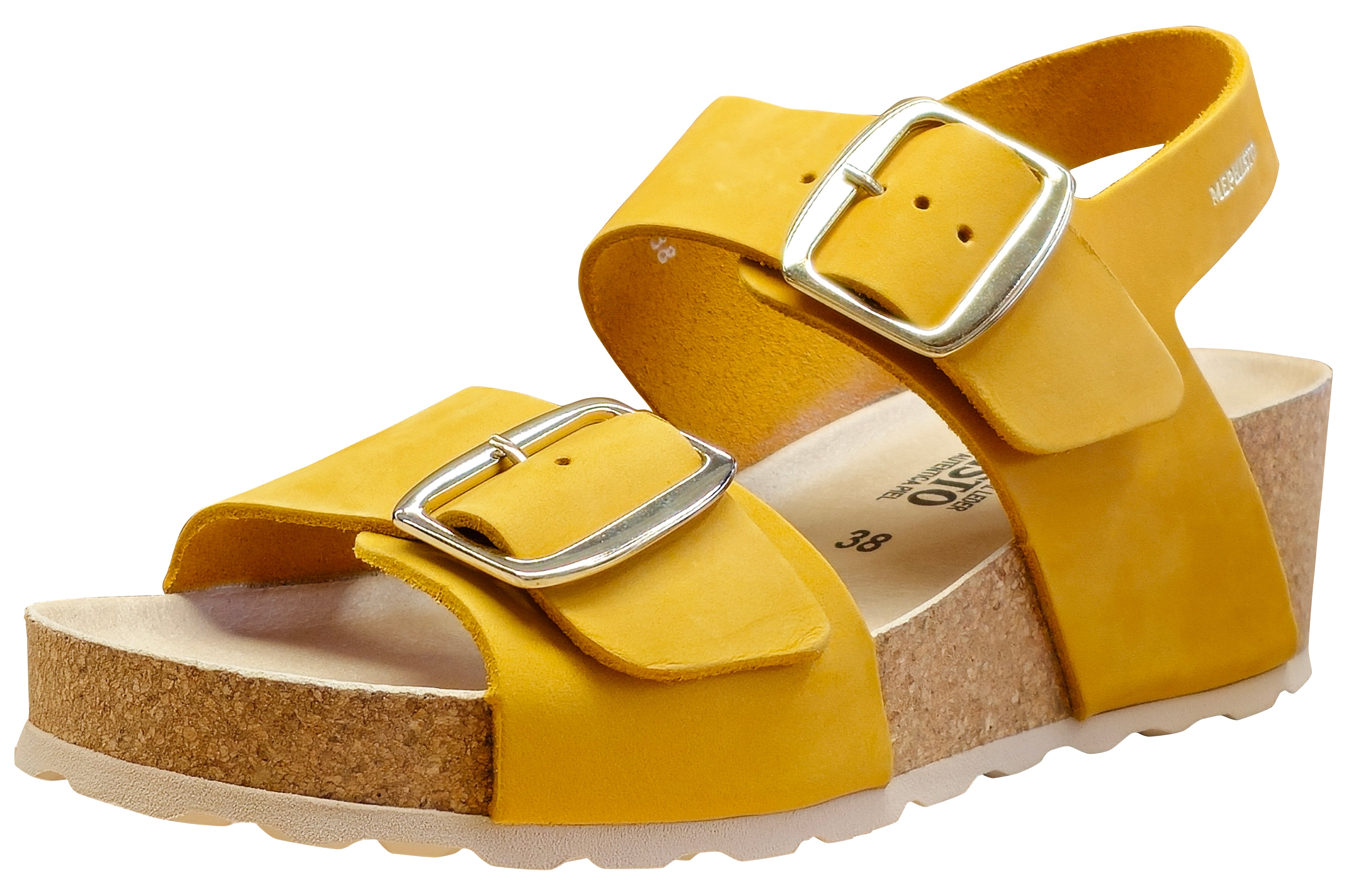 Mephisto Women's Violett Wedge Sandal OCHRE Sandalbuck