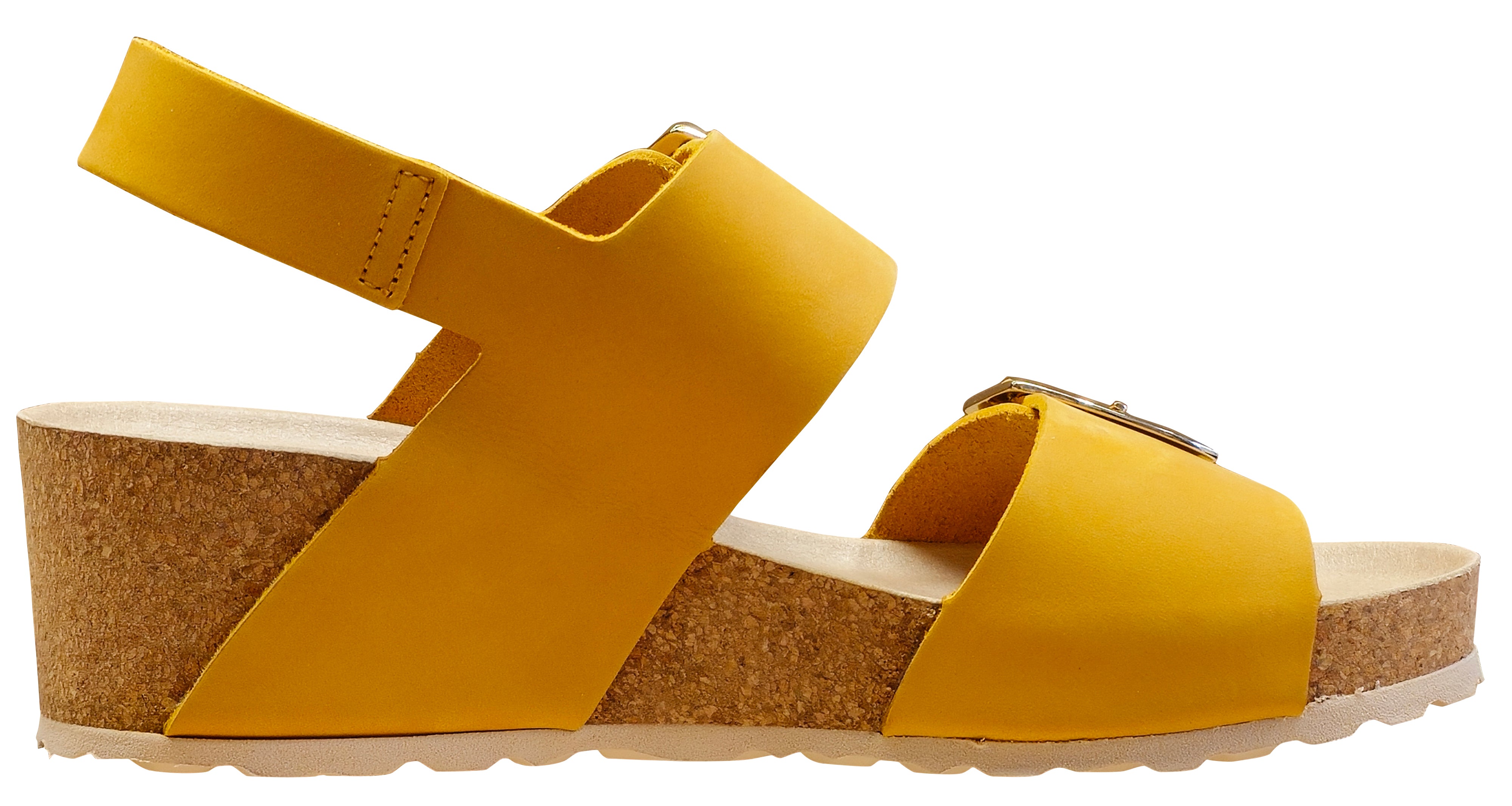 Mephisto Women's Violett Wedge Sandal OCHRE Sandalbuck