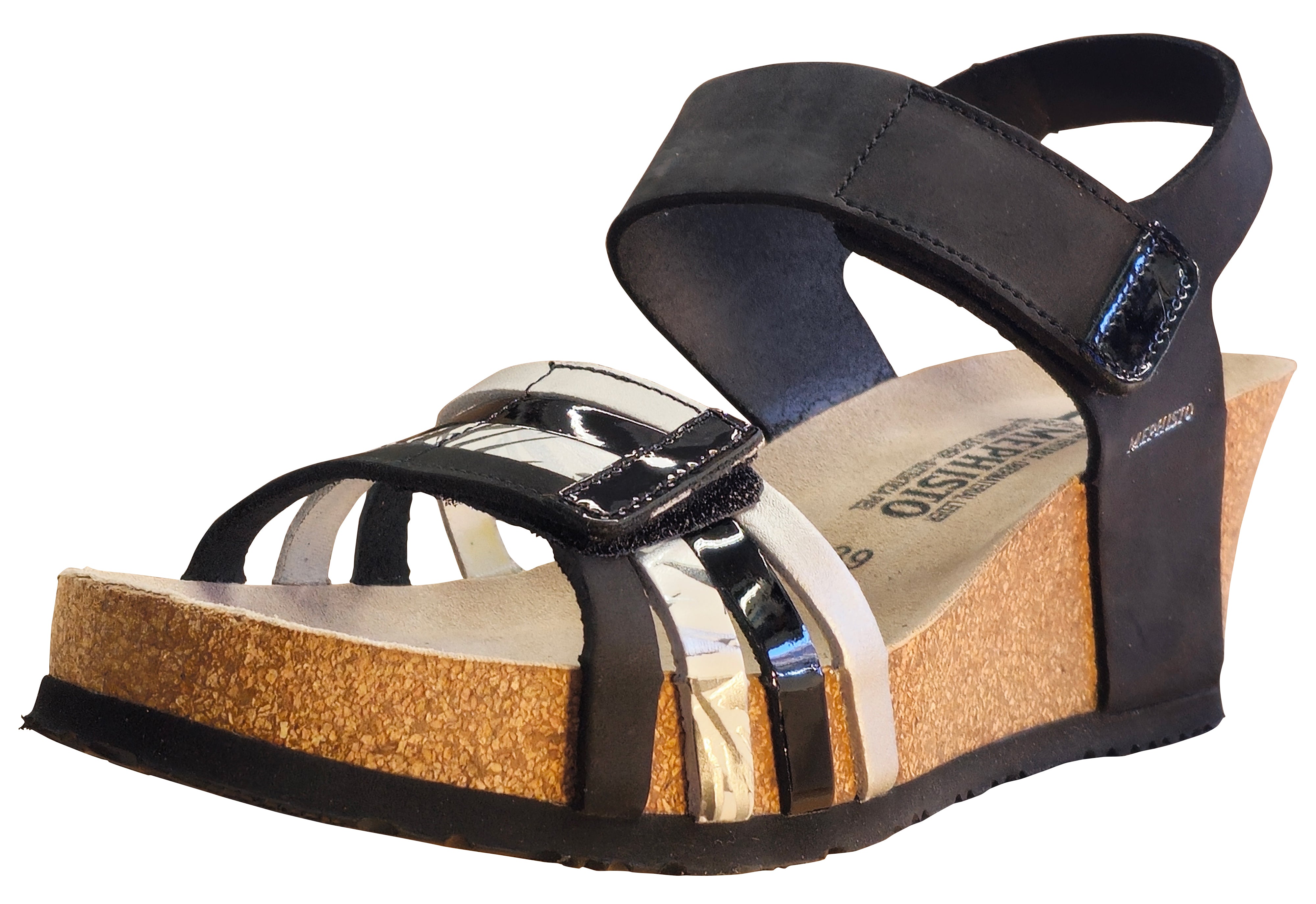 Mephisto Women's Lucia Wedge Sandal Black