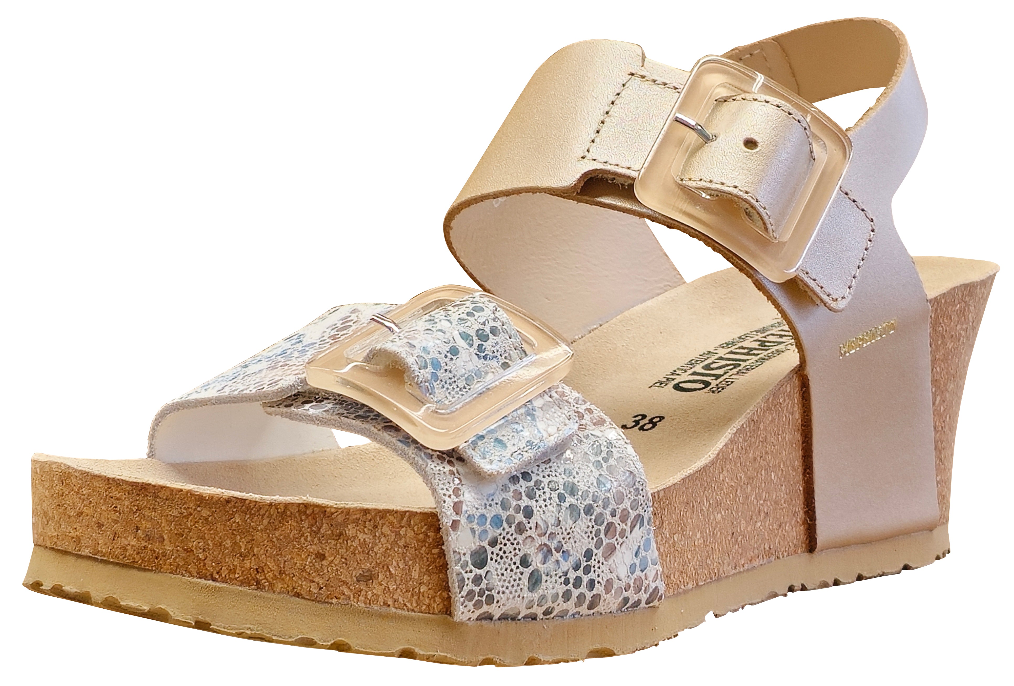 Mephisto Women's Lissia Wedge Sandal Platinum