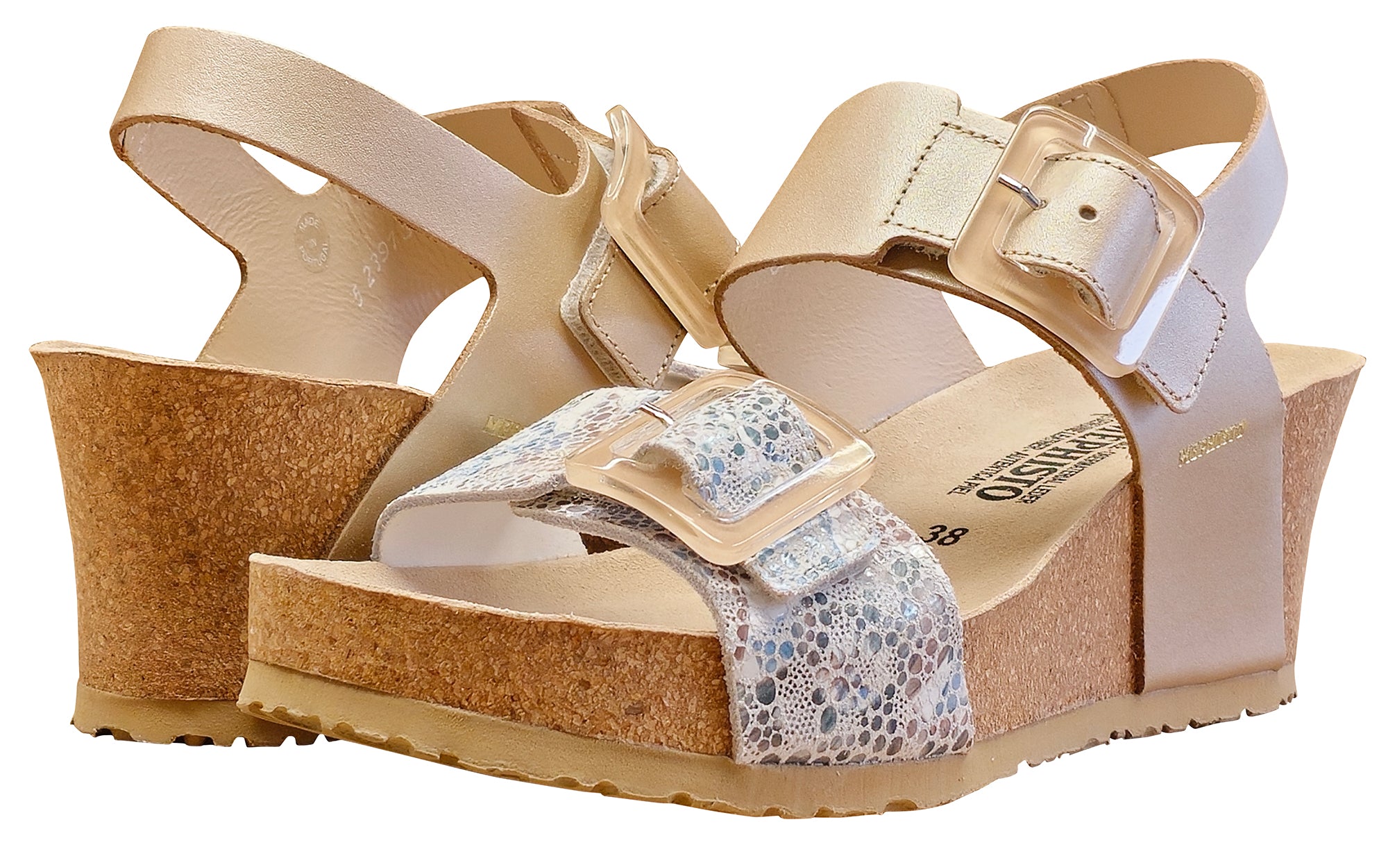 Mephisto Women's Lissia Wedge Sandal Platinum