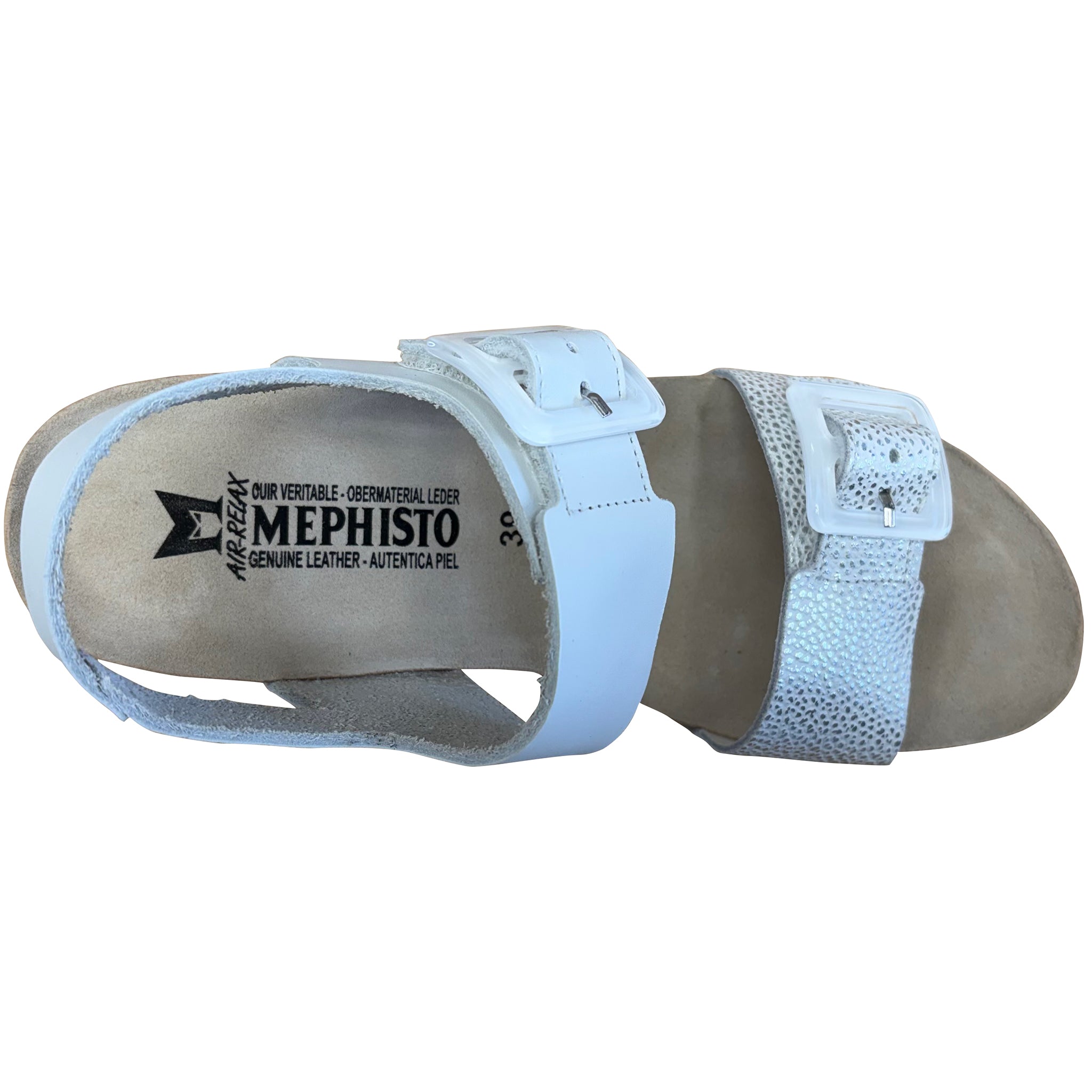 Sandale compensée Lissia pour femme de Mephisto, blanche Condor