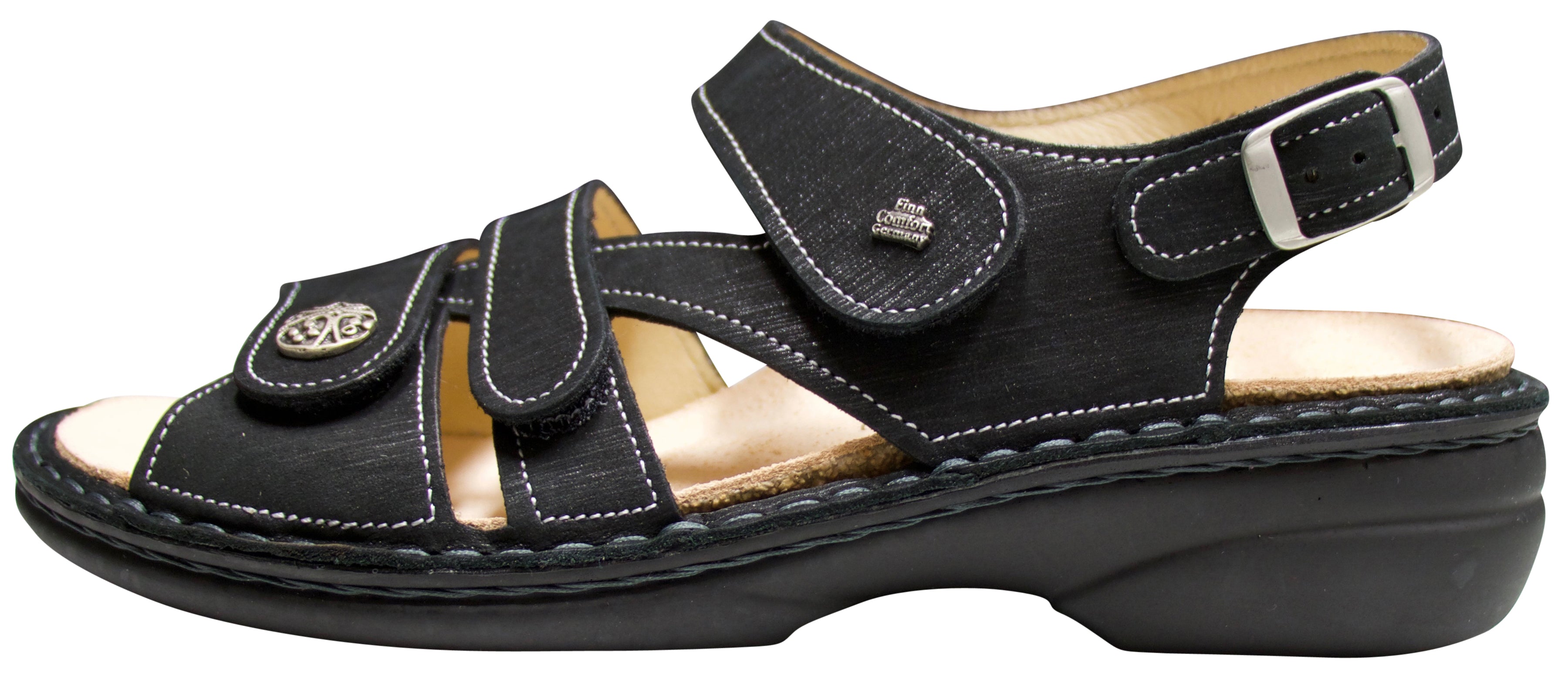 Finn Comfort Gomera 2562 Waving Black Sandal