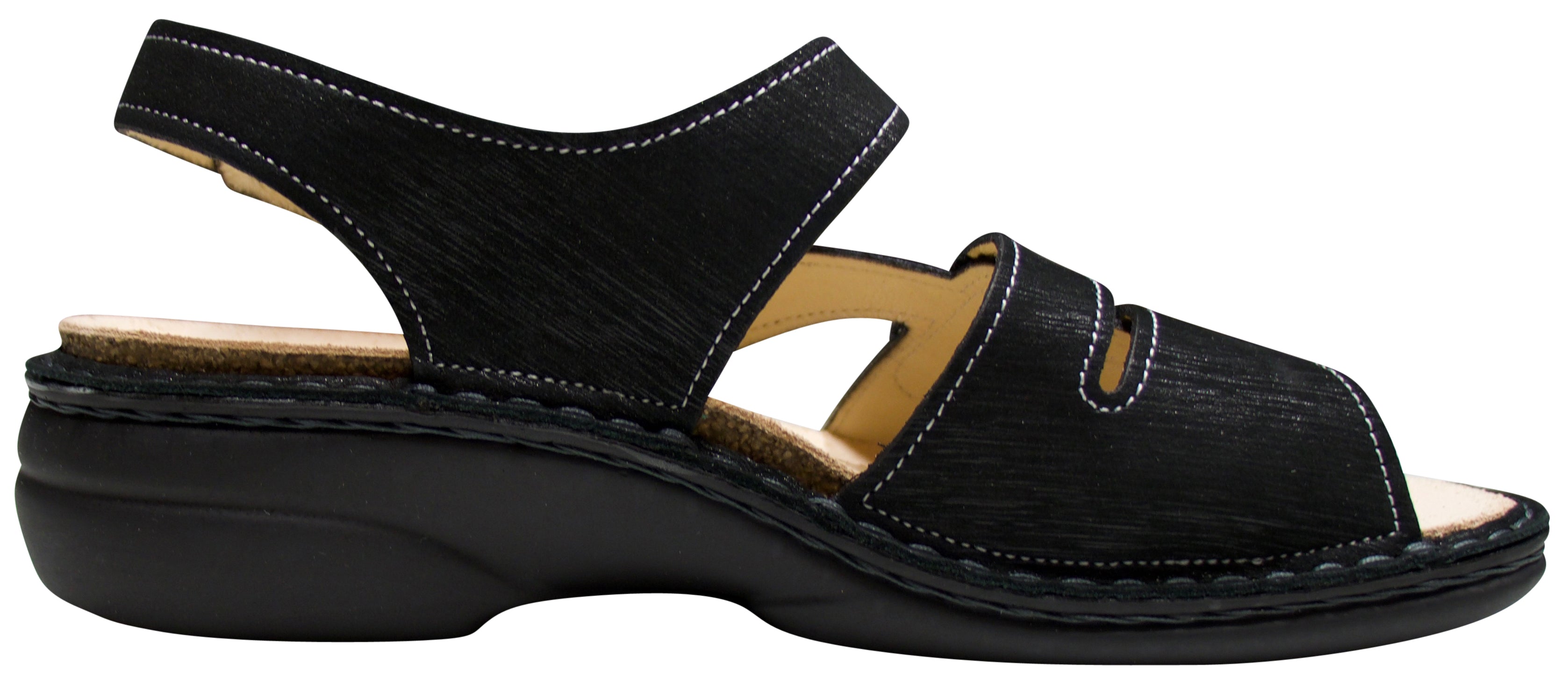 Finn Comfort Gomera 2562 Waving Black Sandal