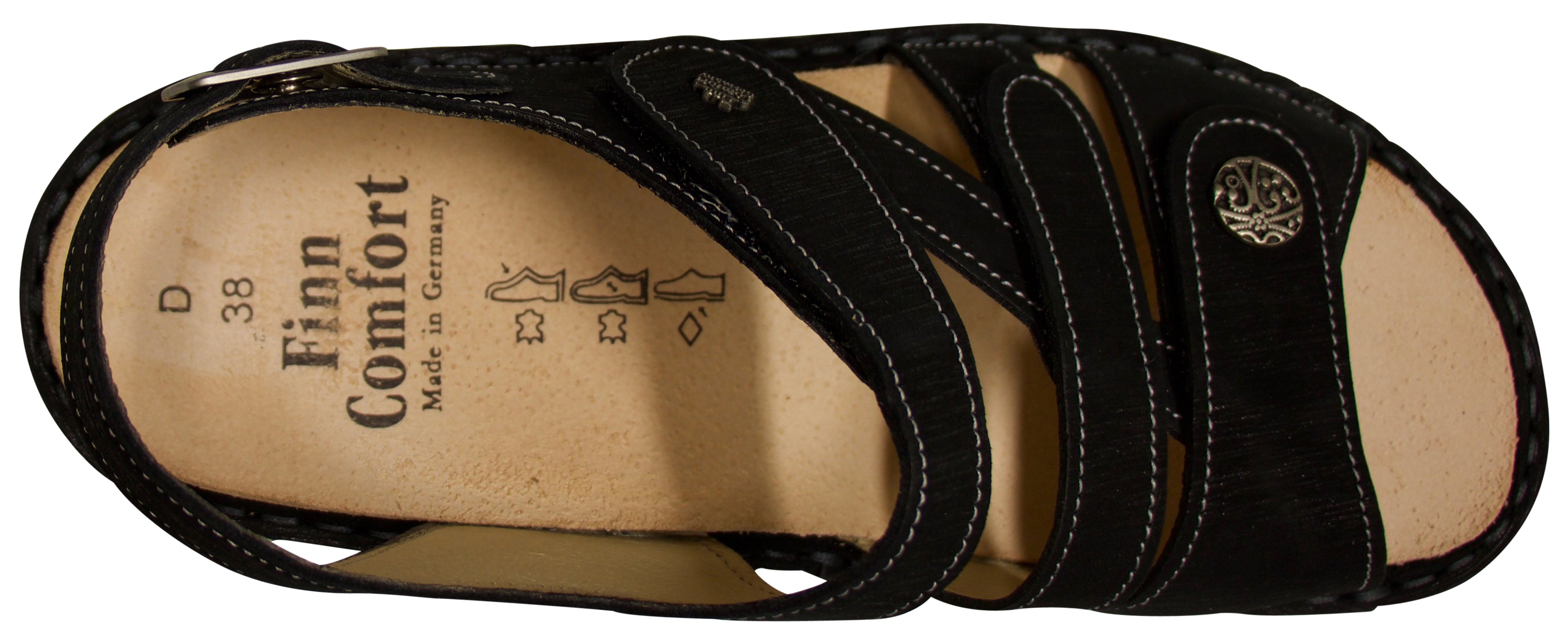 Finn Comfort Gomera 2562 Waving Black Sandal