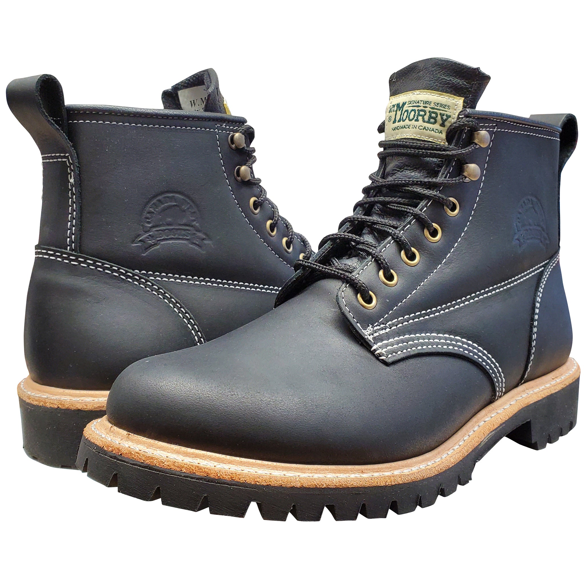 Canada West Moorby Men's Boots Insulated Lace Up Pecan Tumbled Black