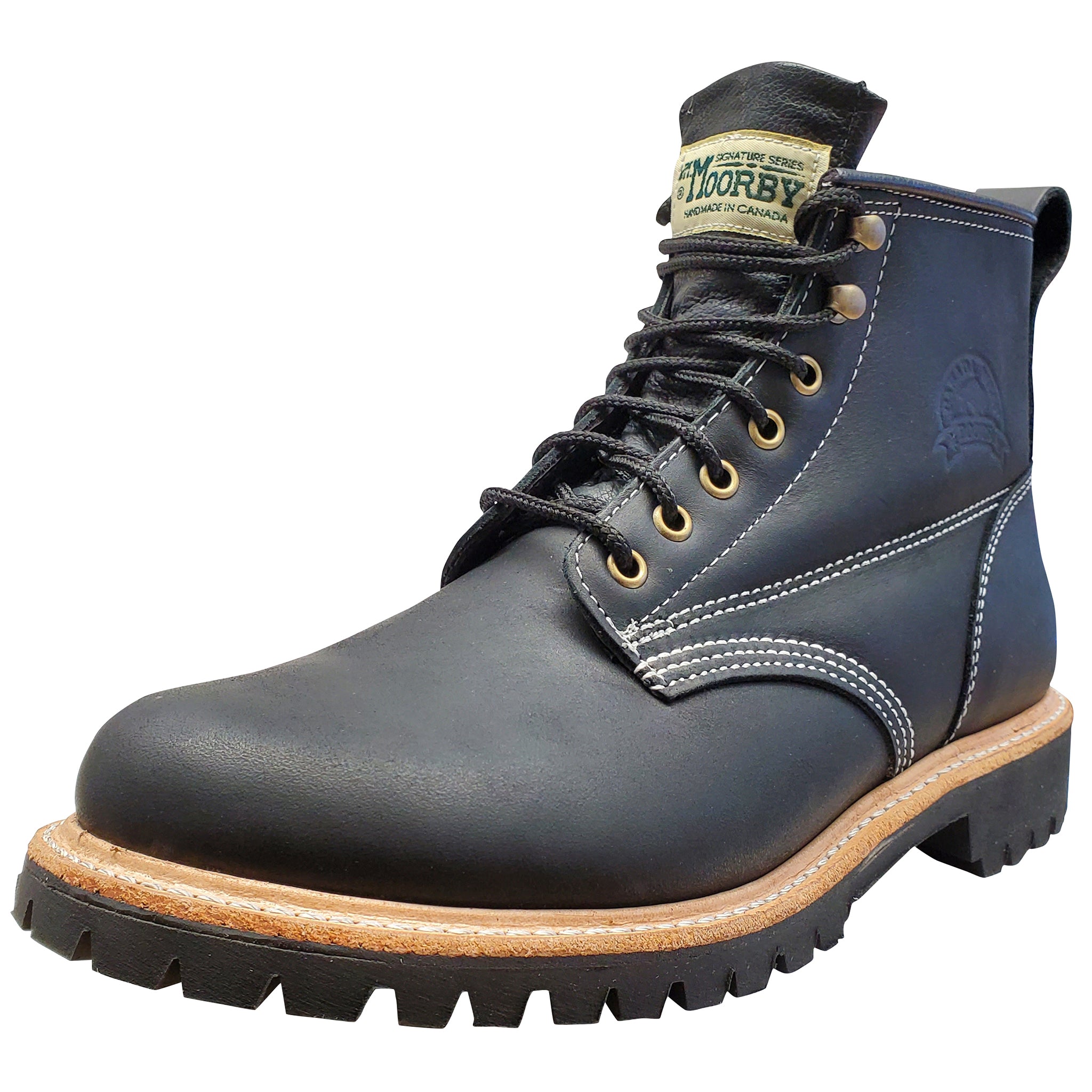 Canada West Moorby Men's Boots Insulated Lace Up Pecan Tumbled Black