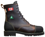 Canada West Men's Lace Work Boots Pecan Tumbled